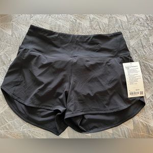 NWT Lululemon Speed Up High-Rise Lined Short 4" size 8 black